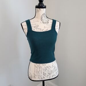 Teal Ribbed Tank Top